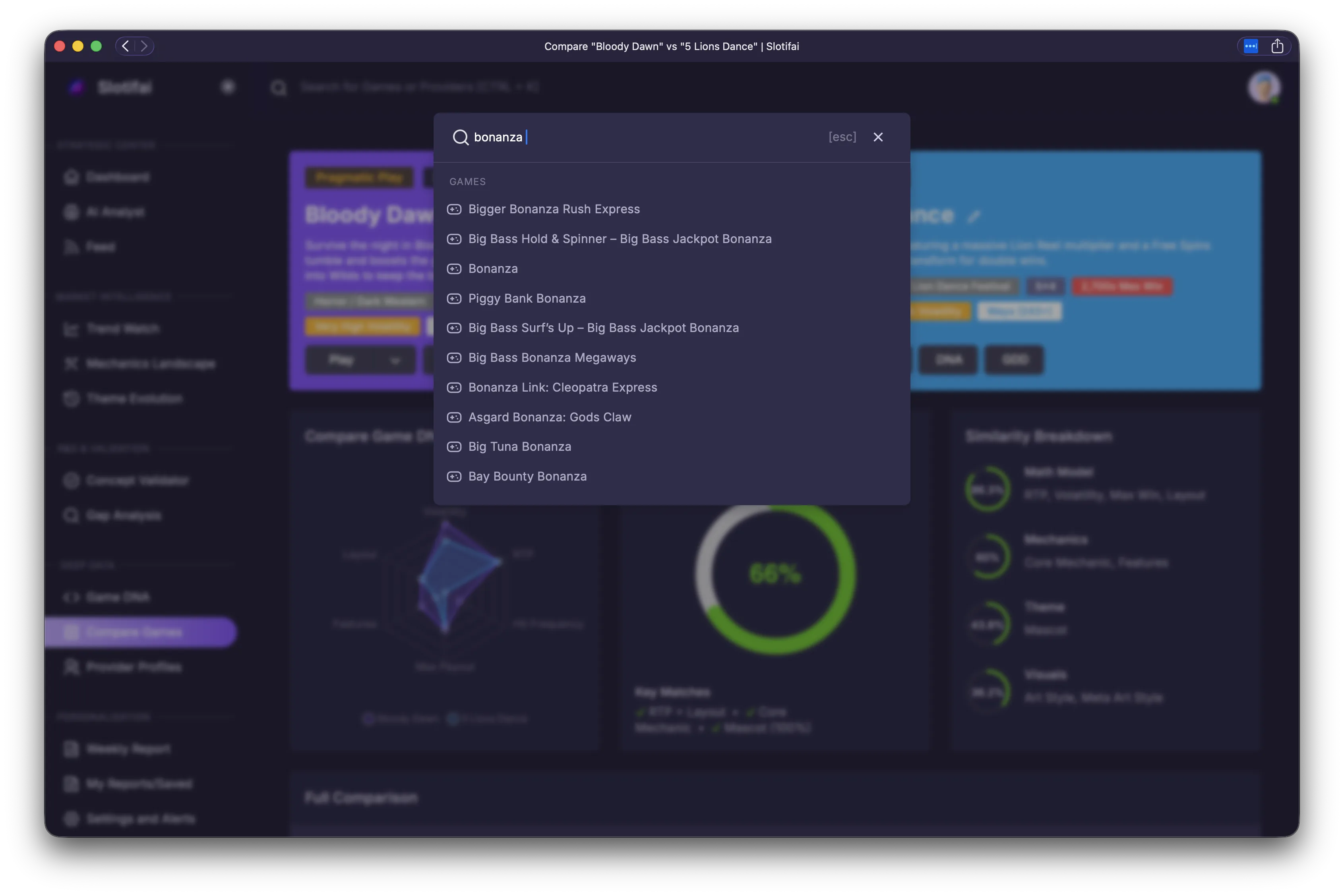 Compare Games — search any game
